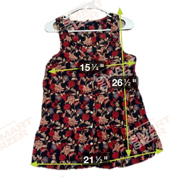 GAP Women’s Floral Sheer Button Up Tank Sz XS - Picture 9 of 10